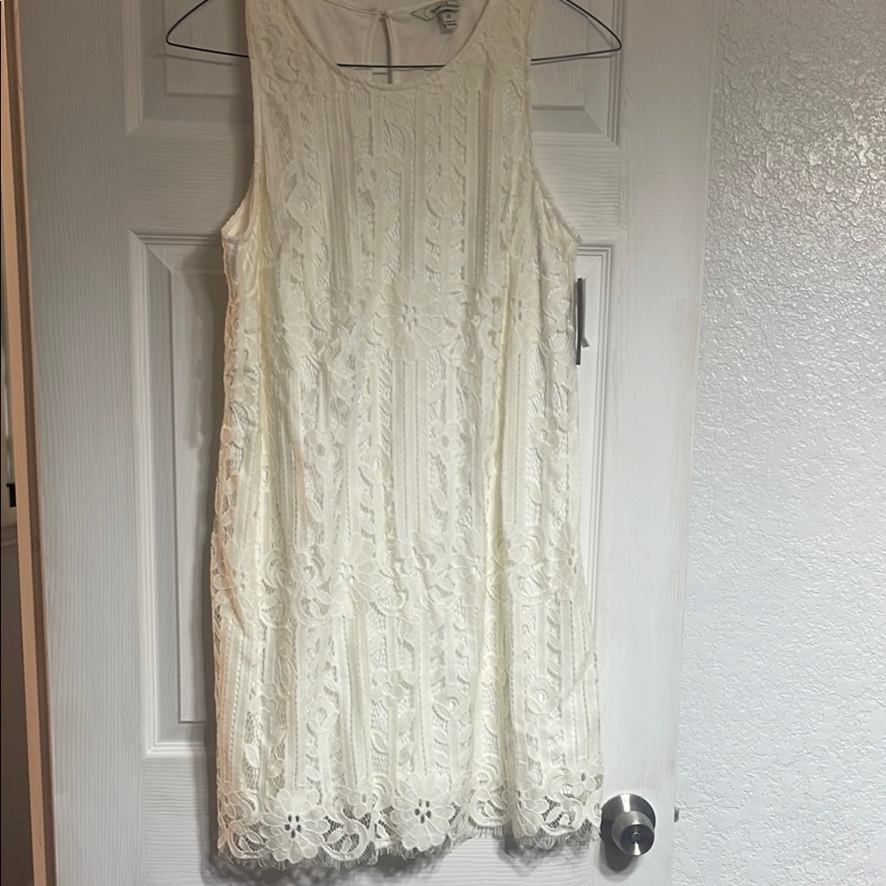 Speechless Cream Sheath Midi Dress